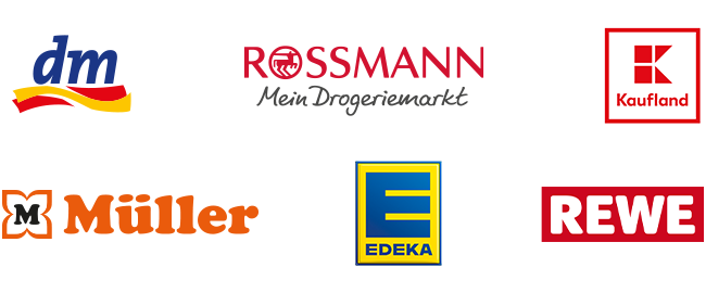 Übersicht der Logos teilnehmender Händler